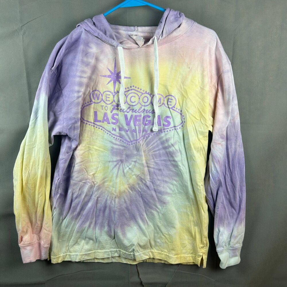 Dreamside Pullover Hoodie Size XL Tie Dye Fabulous Las Vegas Nevada Print